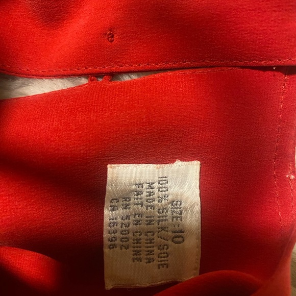 Vintage Liz Claiborne silk red dress size 10 ten in excellent condition - Picture 4 of 6